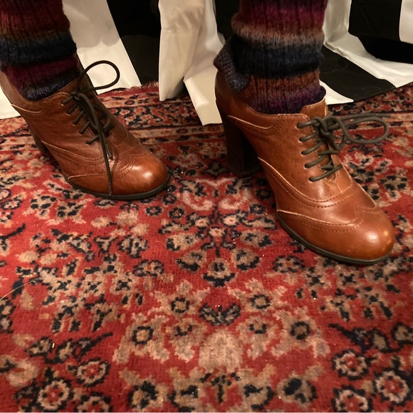 Børn Oxford Heels, Dark Caramel, Women's 10 - Picture 4 of 4